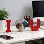 Custom "I ❤️ U" Brick Photo Mosaic